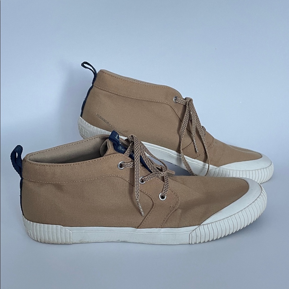 L.L. BEAN ECCO WOODS CHUKKA BOOTS Tan Canvas Men's Casual Shoes Coastal Cottage